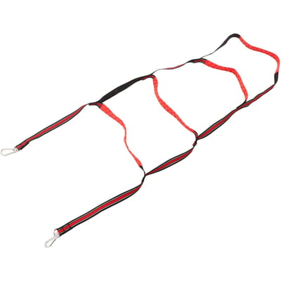 Instaptouwladder Sterk UV-bestendig Duurzaam Universeel voor Kajak Motorboot Kanoën 4 Treden red