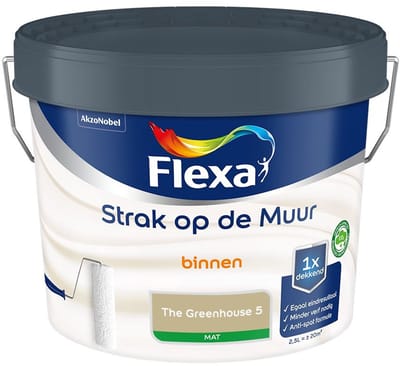 Flexa - Strak Op De Muur Binnen Mat - The Greenhouse 5 - Mengverf - 2,5 L