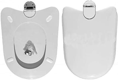 WC-bril Hout - Toiletbril Zitting - Badkamer Vernieuwen - Polyester Coating - Standaard Ovaal - Wit