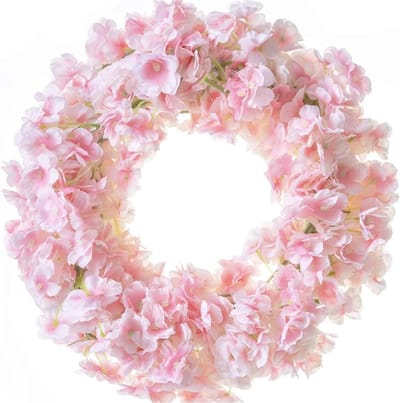 Kunstmatige Bloemslinger - Nep Planten - Feestelijke Decoratie - Onderhoudsvrij Jaarrond - 180 cm - Roze