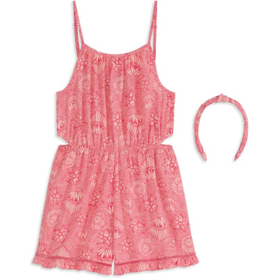 Scotch & Soda Girls S&s 2 Pc Romper And Headband Set Pink/brown Taglia: 2T | Body per Neonato Outlet | Unisex | Rosa