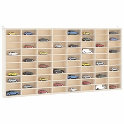 vidaXL - Houten - Verzamelaarsvitrine - met - 80 - Vakken - 80x4,5x40,5cm