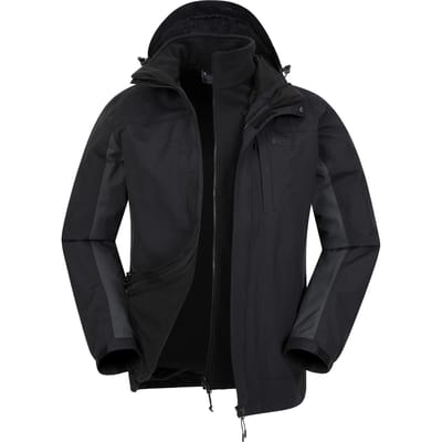 Mountain Warehouse Heren Thunderstorm 3 in 1 Waterdichte Jas (Grijs)