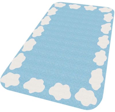 Kindervloerkleed wolk - Niños blauw 67x120