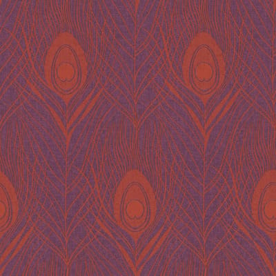 Natuur behang Profhome 369715-GU vliesbehang licht gestructureerd met exotisch patroon mat rood violet goud 5,33 m2