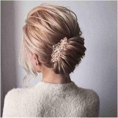 Gouden Kristallen Haarclip voor Bruiloft - Strass Haaraccessoire en Decoratieve Hoofddeksel voor Vrouwen en Meisjes