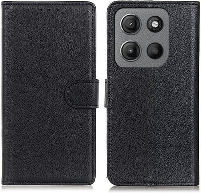 Coverup Hoesje - Geschikt voor Motorola Moto G15 / G17 (Power) Hoesje - Coverup Book Case - Zwart