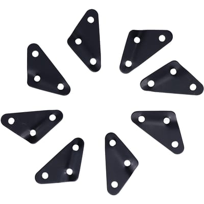 8 STuks Picknick Aluminiumlegering Driehoekige Touwgesp Paraplu 3?Gat Koord Versteller Tent Accessoires black