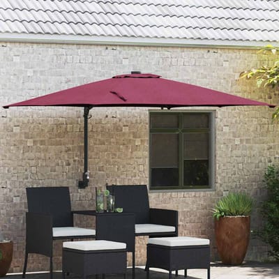vidaXL - Tuinparasol - Bordeaux - Rood - 248,5 - x - 247,5 - x - 160 - cm