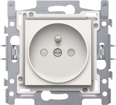 NIKO Original White inbouw stopcontact - penaarde -  enkelvoudig