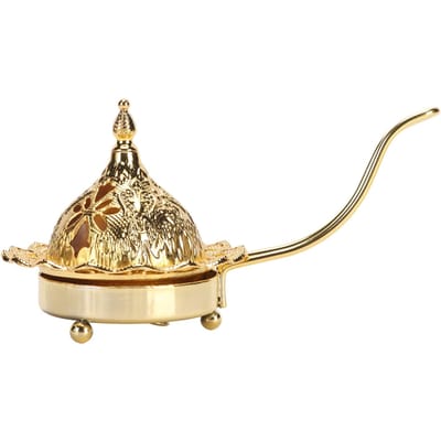 Brûleur d'encens en métal doré, style vintage, pour chambre à coucher, fenêtre, salon