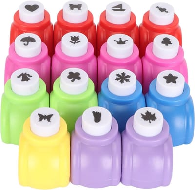 15-delige Gatenpons Mallen Set voor Kinderen en Volwassenen, Ideaal voor Knutselen, Scrapbooking en Creatieve Projecten