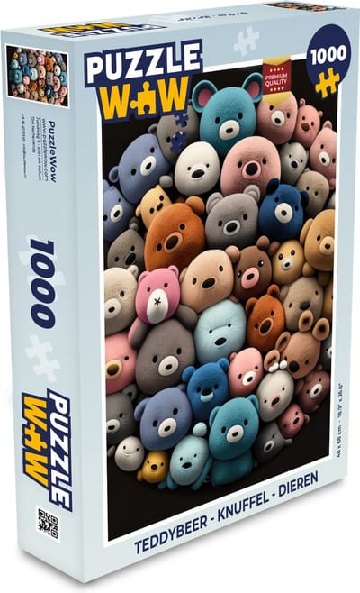 Puzzel Teddybeer - Knuffel - Dieren - Meisjes - Jongens - Legpuzzel - Puzzel 1000 stukjes volwassenen
