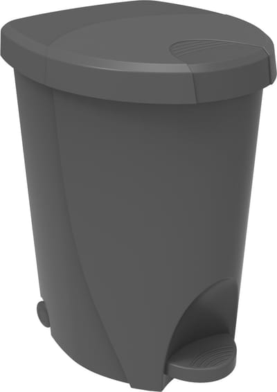 Power Tower Stepy bin anti slip pedaalemmer 70 ltr voor zak 100 ltr antraciet