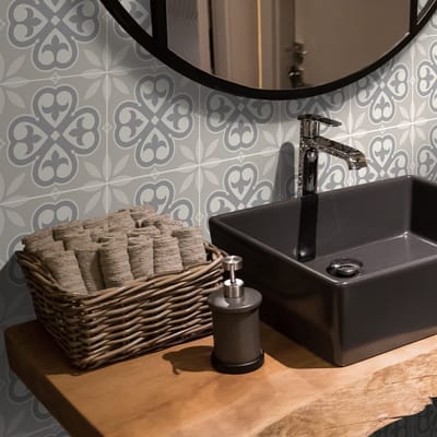 Dailygoody - Retro Tegelstickers - Zelfklevend voor Keuken en Badkamer - Set van 12 stuks - Grijze Kleur - Voor een vintage uitstraling - Eenvoudig aa...