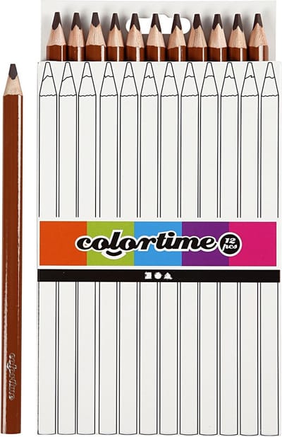 Creativ Company Triangular Jumbo colored pencils - Brown 12pcs.