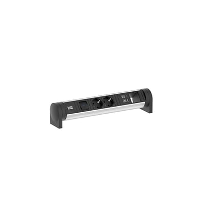 BACHMANN CYCLE Bureau 2xCEE7/3 1xschakelaar 1xCM 1xUSB A/C 22W 0,2m GST18
