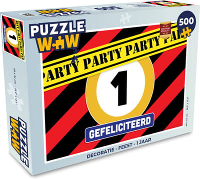 Puzzel Decoratie - Feest - 1 jaar - Legpuzzel - Puzzel 500 stukjes