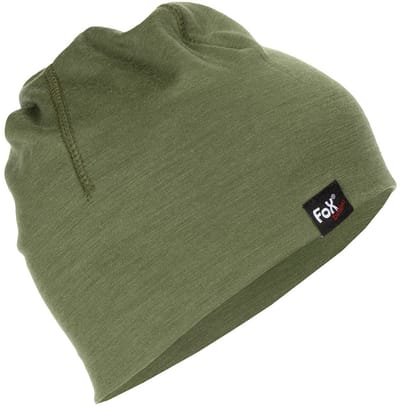Fox outdoor Beanie muts, "Merino lite", legergroen