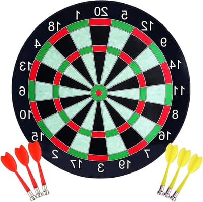 Veiligheidsdartbordset 17 inch magnetisch dartbord - speelgoed dartspelset - 6 magnetische darts - feest huis tuin - leuk cadeau - volwassenen Dartbord