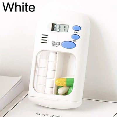 Geargalaxy Pillendoos met Timer - Slimme Pillendoos - Medicijndispencer met Timer - Pillenbox - Pillenbox met Timer - Wit