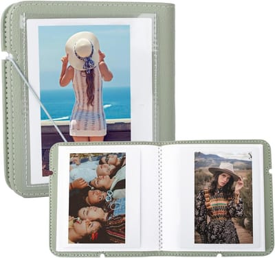 Fotoalbum met 28 Pockets voor Instax WIDE EVO/WIDE 400 Film, PU Leer Mini Album voor WIDE 300/WIDE 210 Camera, Perfect voor Fotoherinneringen en Souvenirs