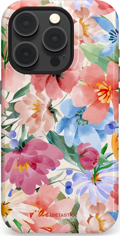 Casetastic Hoesje Geschikt voor Apple iPhone 15 Pro Magsafe - Stijlvolle Beschermende Duo-layer Case - Tuin van tinten