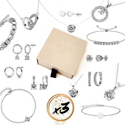 3 verrassingsjuwelen in geschenkverpakking - Oostenrijks kristal