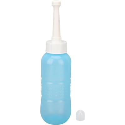 Bidet Bouteille Vide Portable Soin Post-partum 450ML Bleu Bouteille Bidet Manuelle pour Camping Voyage avec Sac de Rangement white