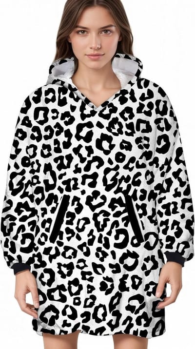 Oversized Dekenhoodie met Sherpa Voering voor Volwassenen en Kinderen