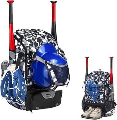 Honkbal Tas - Sporttas Bal - Sport Oefening - Verbeterde Draagbaarheid - 29 Liter - Camouflage