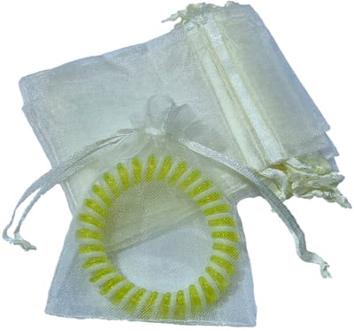 Prigta - Organza Zakjes Crème 7x9 cm - 100 stuks - Luxe Cadeauzakjes - Herbruikbaar - Voor Bruiloft, Bedankjes & Sieraden