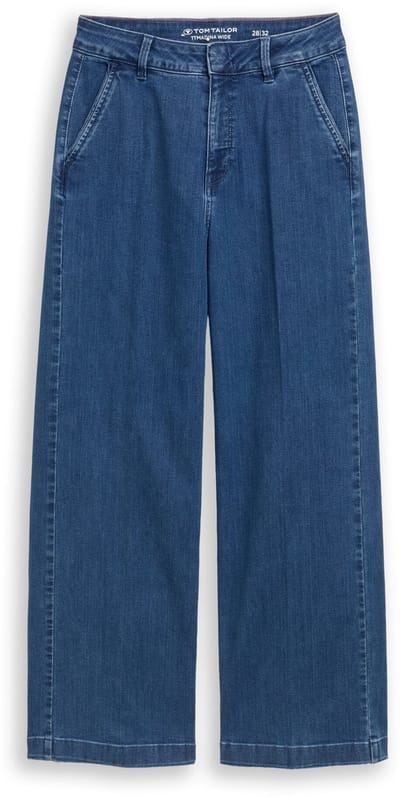 Tom Tailor - TTMADINA WIDE jeans - Maat 32/32 - mid stone bright blue denim