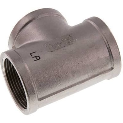Rp 1 1/2'' RVS T-stuk 16 Bar - FL3T-F-SH-112R