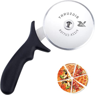Pizzasnijder roestvrij staal - scherp pizzasnijwiel - Dia 4 inch - vaatwasmachinebestendig pizzasnijder