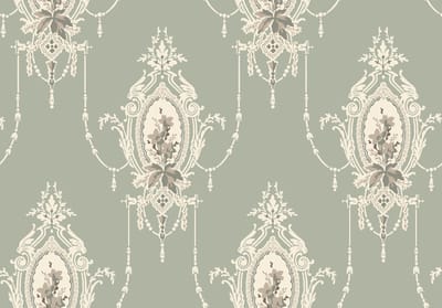 Duro Vliesbehang 518-03 - Gammalsvenska klassiker - Klassiek Groen - 53cm x 10.05m