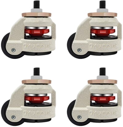 CINK Torque® Pro Stelwielen met Verstelbare Voet - 360° Zwenkwielen voor Werkbanken en Machines - 4 Stuks