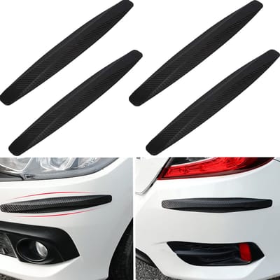 Autobumper, beschermstrip, anti-kras, bumperbescherming, 41 x 4,5 cm, bescherming van koolstofvezel, zwart