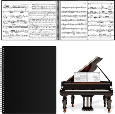 Dailygoods - A4 Bladmuziekmap voor 60 Pagina's met 4 Uitvouwbare Pagina's
