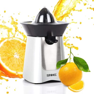 Citruspers 100W met Antidruppel Schenktuit | 2 Perskegel Formaten voor Versgeperst Sap | Ideaal voor Sinaasappel, Citroen en Limoen