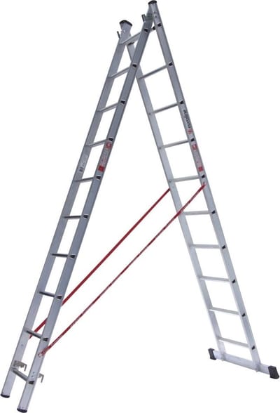 Euroline 2-delige Rechte Ladder - 2x10 sporten