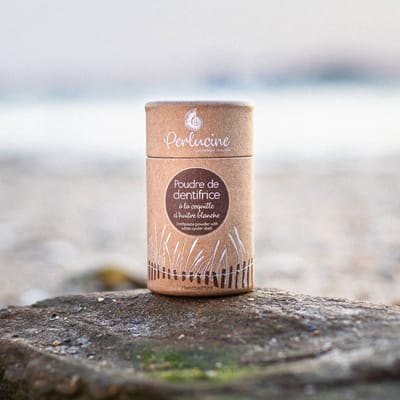 Luxurieuze biologische Tandpasta poeder met witte oesterschelp - pepermunt en eucalyptus 25gr