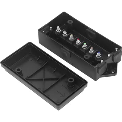 Boîte de jonction de remorque 7 voies Connecteur à borne ABS Bloc de distribution étanche pour alimentation