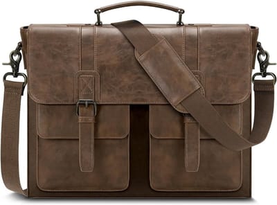 Messenger tas voor laptop 15,6 inch - Waterdicht PU-leer met meerdere vakken