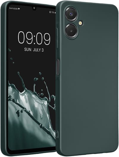 kwmobile metallic telefoonhoesje van TPU - geschikt voor Samsung Galaxy A06 - Flexible case voor smartphone - In metallic petrol