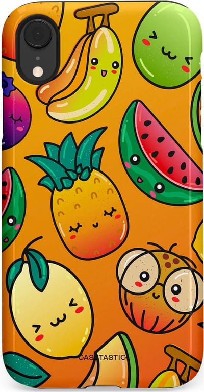 Casetastic Hoesje Geschikt voor Apple iPhone Xr - Stijlvolle Beschermende Duo-layer Case - Fruitastisch