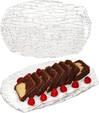 Set van 2 St. Tropez serveerplateaus glas rechthoekig 34,0 x 23,0 cm - 5410040