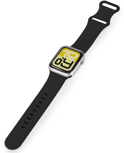 Horloge Bandje Geschikt voor Apple Watch 1, 2, 3, 4, 5, 6, 7, 8, 9, SE - 38/40/41 mm Bandje Siliconen Polsband - Siliconen Bandje Smartwatch - Zwart