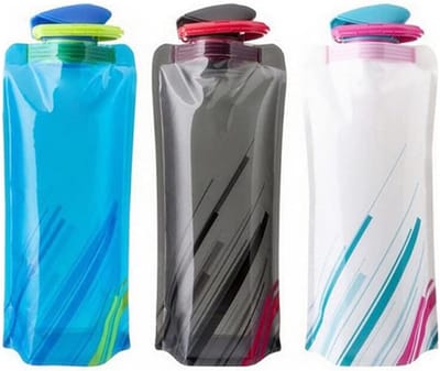 700ml Opvouwbare Waterfles - Flexibel Herbruikbaar Flessenset voor Wandelen, Avontuur & Reizen - 3 Stuks