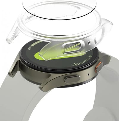 Ringke Slim + Glass | Hoesje + Screen Protector Geschikt voor Samsung Galaxy Watch 7 40MM | Case met 9H Tempered Glass | Matte Transparant
